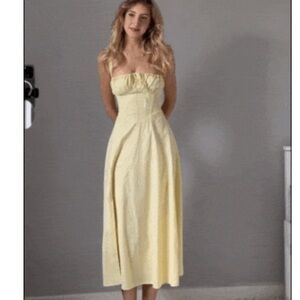NWT Commense brand yellow corset dress